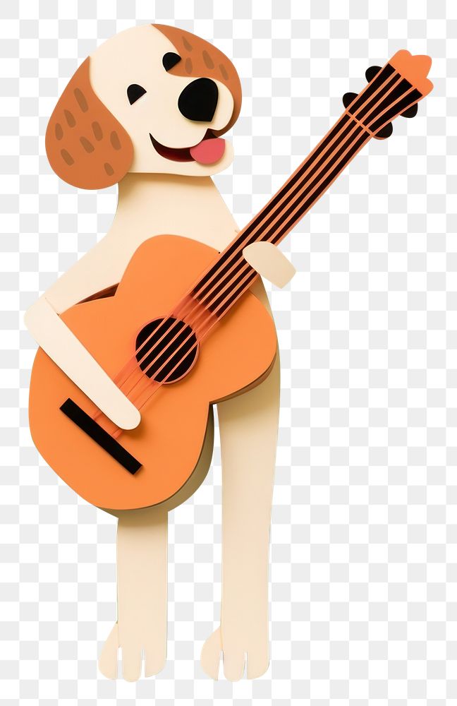 PNG A dog play guitar animal art anthropomorphic. AI generated Image by rawpixel.