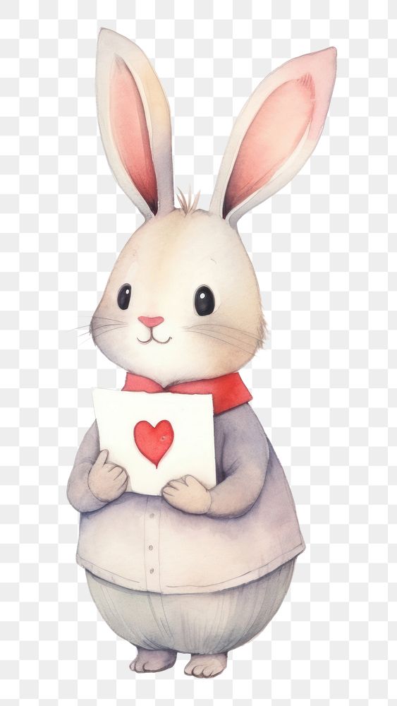 PNG Rabbit love letter mammal animal cute. 