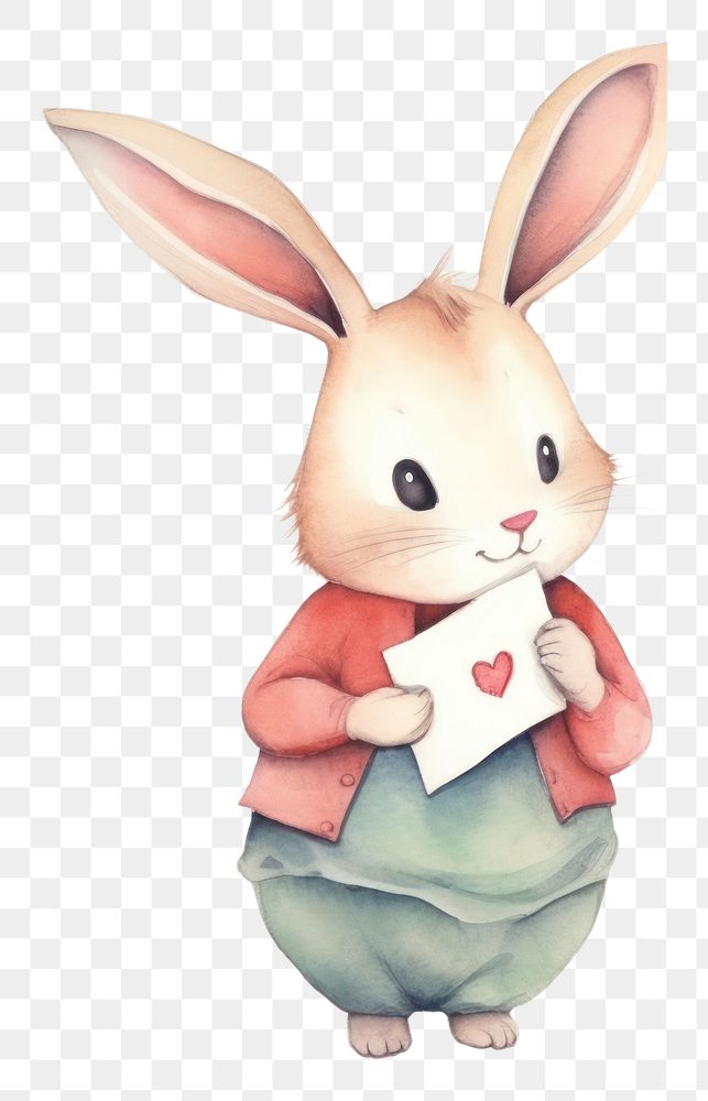 PNG Rabbit love letter mammal animal cute. 