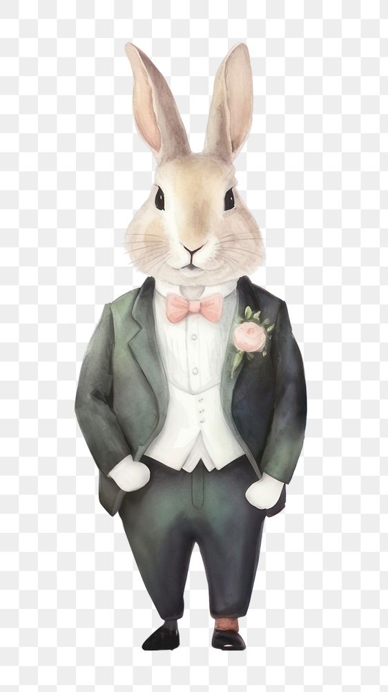 PNG Cute rabbits wedding animal mammal adult. AI generated Image by rawpixel.
