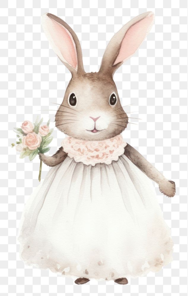 PNG Cute rabbits wedding animal rodent mammal. AI generated Image by rawpixel.