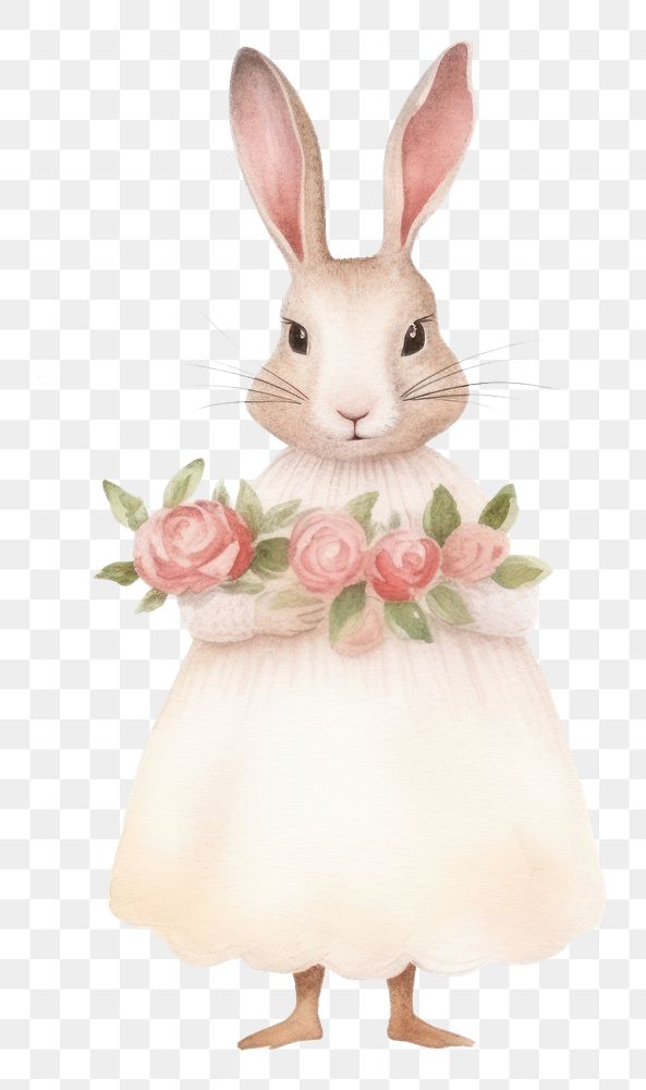 PNG Cute rabbits wedding animal rodent mammal. AI generated Image by rawpixel.