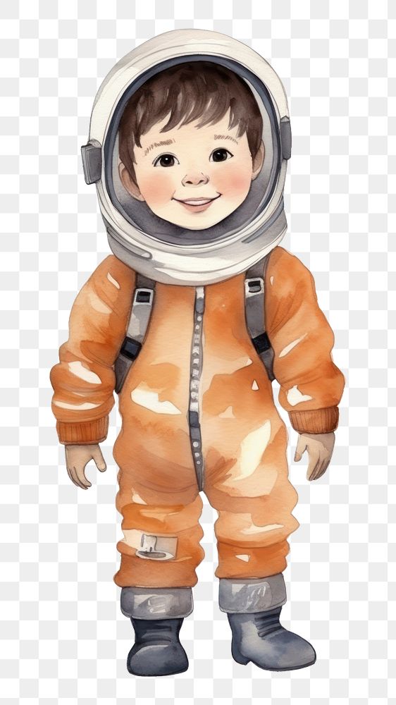 PNG  Astronaut smiling cartoon white background. AI generated Image by rawpixel.