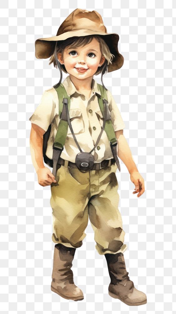 PNG  Military smiling cartoon child. AI generated Image by rawpixel.