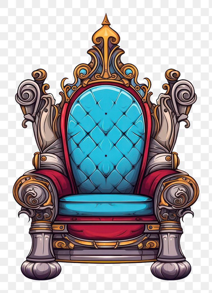 PNG Throne furniture chair white background. AI generated Image by rawpixel.