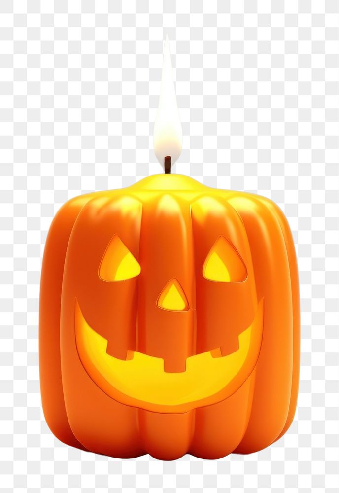 PNG Halloween candle anthropomorphic jack-o'-lantern. AI generated Image by rawpixel.