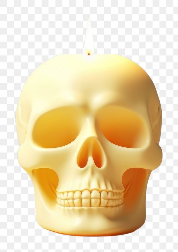 PNG Skull candle spirituality illuminated. AI generated Image by rawpixel.