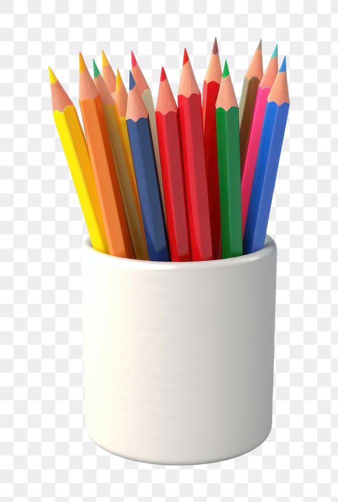 PNG Pencil holder white background arrangement paintbrush. AI generated Image by rawpixel.