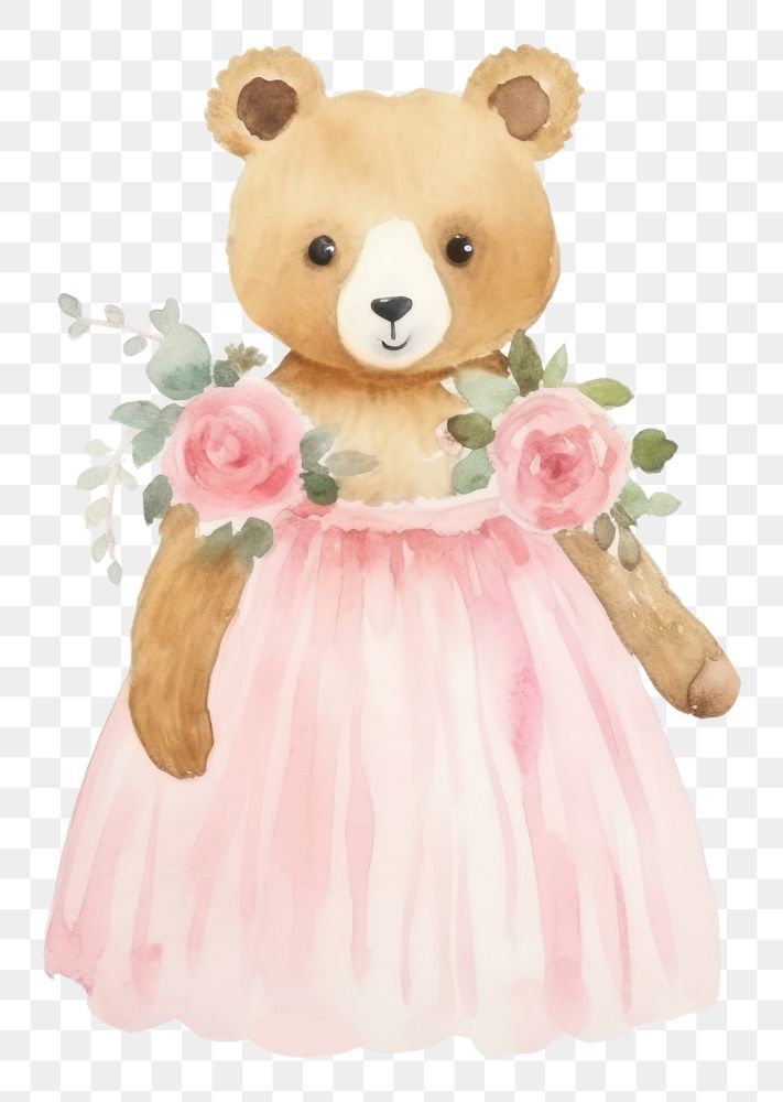 PNG Bear wedding cartoon cute toy. AI generated Image by rawpixel.