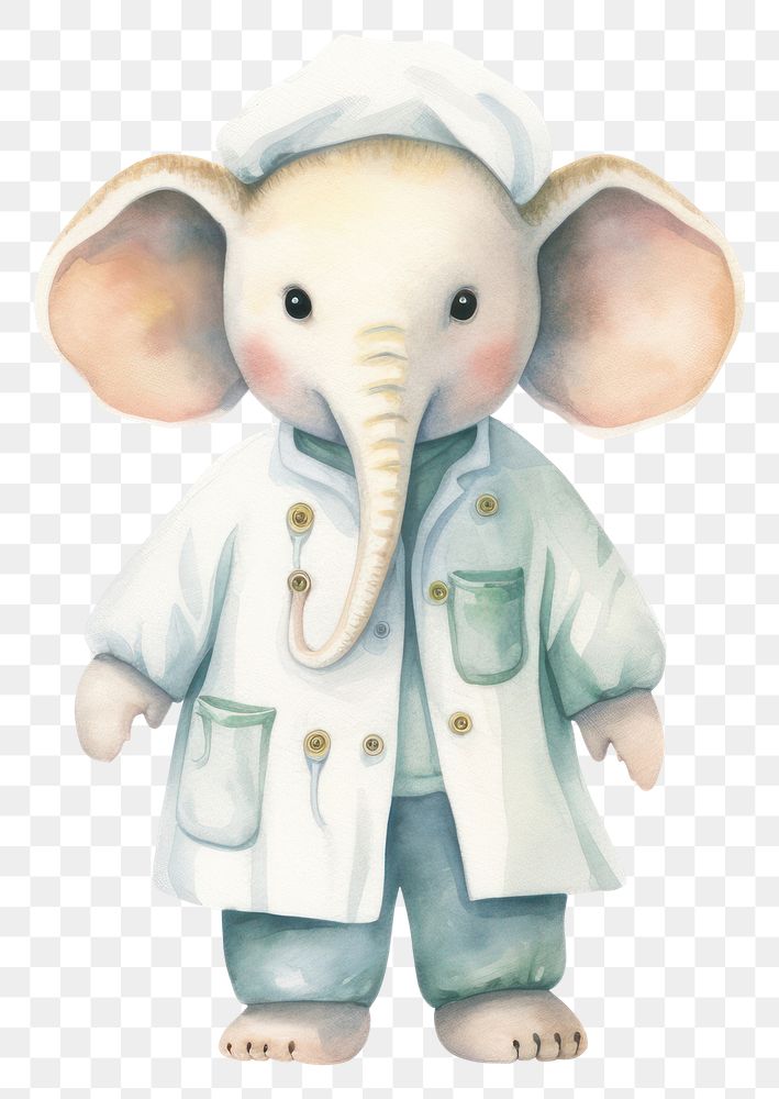 PNG Baby cartoonish elephant animal white background representation. 