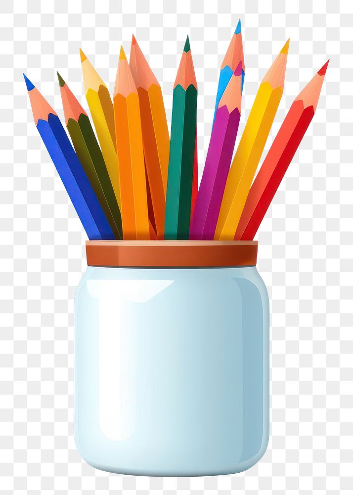 PNG Pencil holder white background arrangement creativity. AI generated Image by rawpixel.