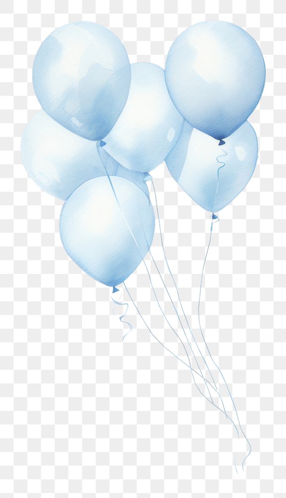 PNG  Blue balloons walking adult white background AI generated Image by rawpixel