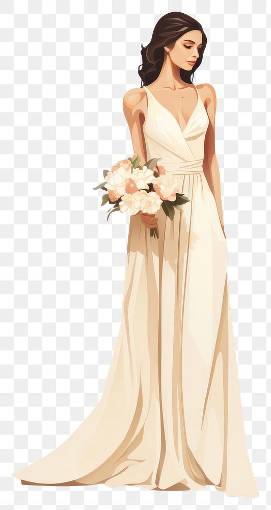 PNG  Wedding dress fashion flower. AI generated Image by rawpixel.