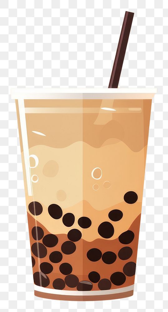 PNG  Boba tea drink refreshment disposable. AI generated Image by rawpixel.