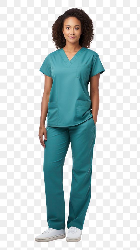 PNG Doctor woman scrub suit standing. AI generated Image by rawpixel.