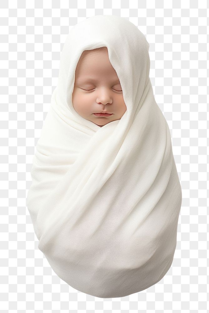 PNG  Portrait newborn white photo. AI generated Image by rawpixel.