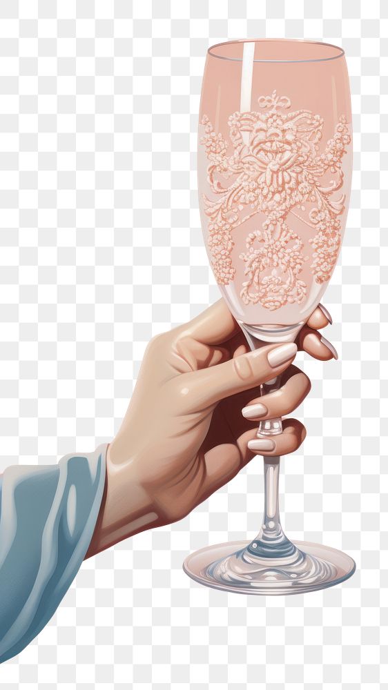 PNG Hand holding a Champagne glass champagne drink hand. AI generated Image by rawpixel.