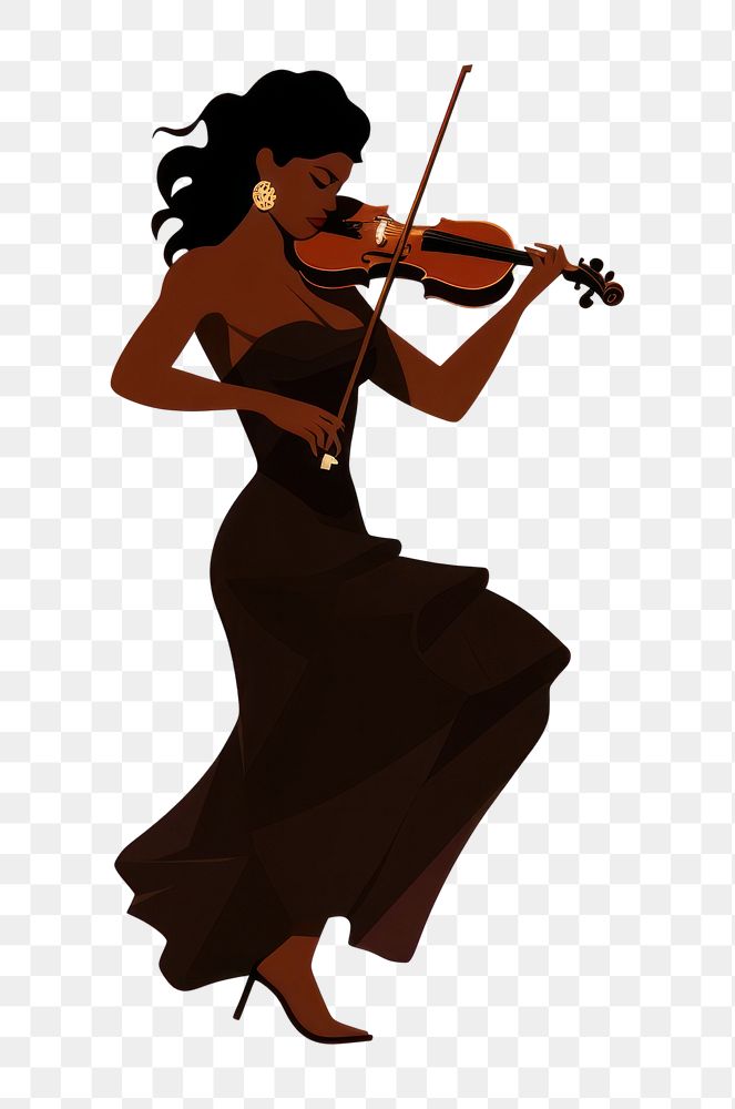 PNG Black woman play violin adult entertainment performance. AI generated Image by rawpixel.