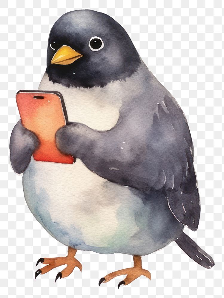PNG Business penguins animal blackbird cartoon. AI generated Image by rawpixel.