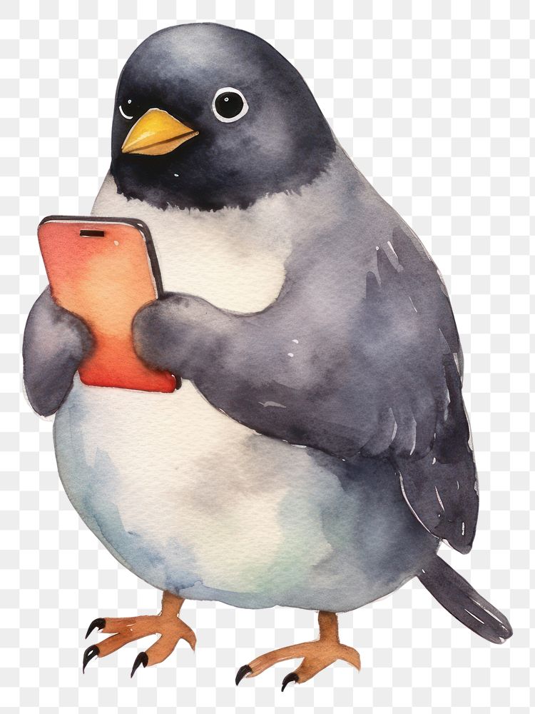 PNG Business penguins animal blackbird cartoon. 