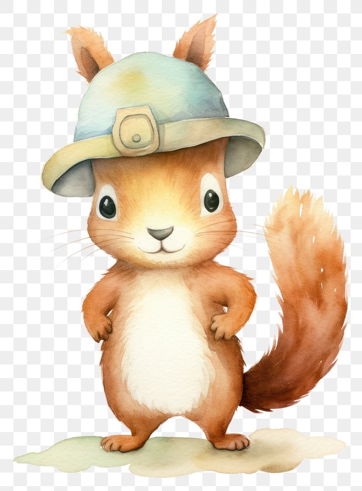 PNG Cute squirrel animal cartoon rodent. AI generated Image by rawpixel.