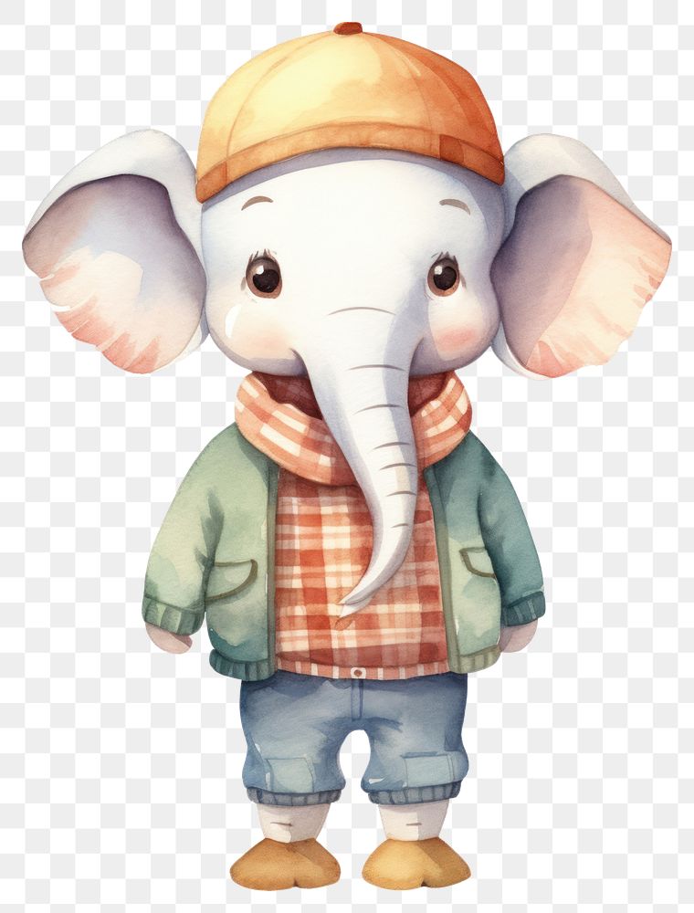 PNG Elephant cartoon animal cute. AI generated Image by rawpixel.