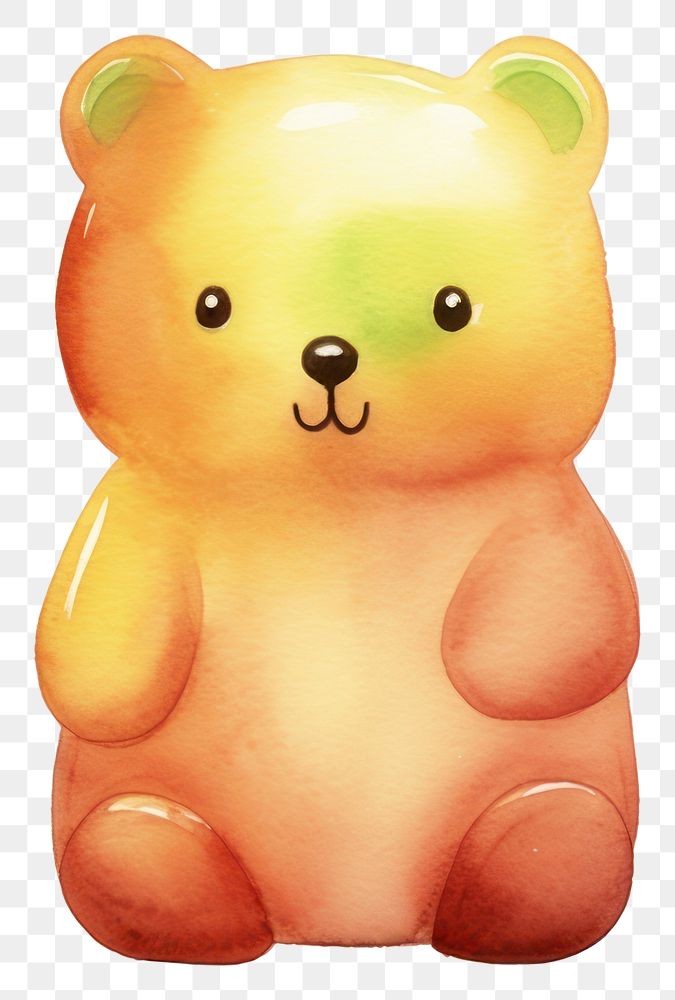 PNG Green jelly bear cartoon cute toy. 