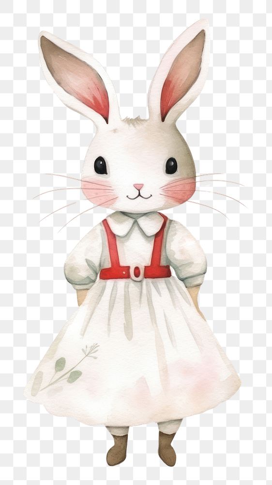 PNG Rabbit nurse animal cartoon mammal. AI generated Image by rawpixel.