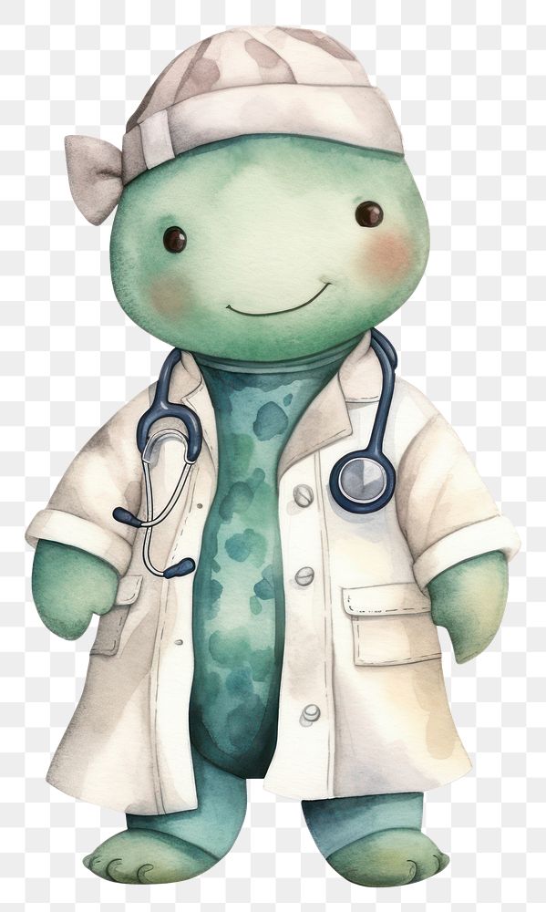 PNG Cute turtle doctor toy  