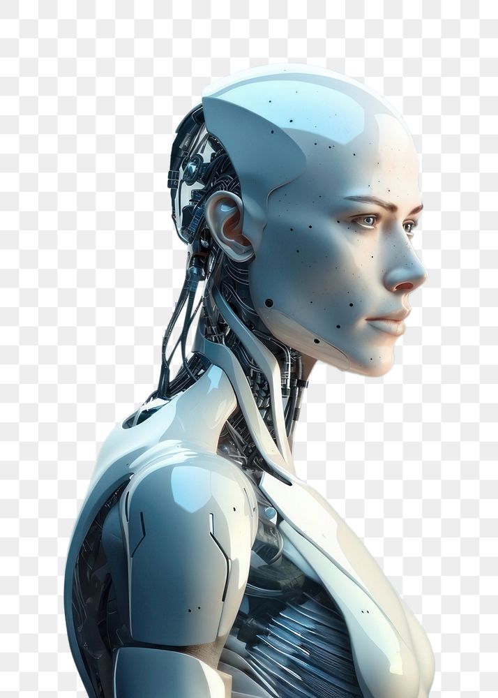 PNG Human robot adult technology futuristic
