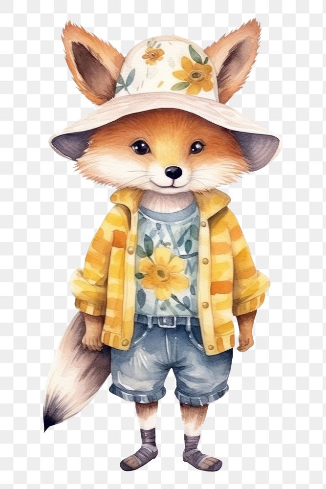 PNG Fashion men wear cute fox  