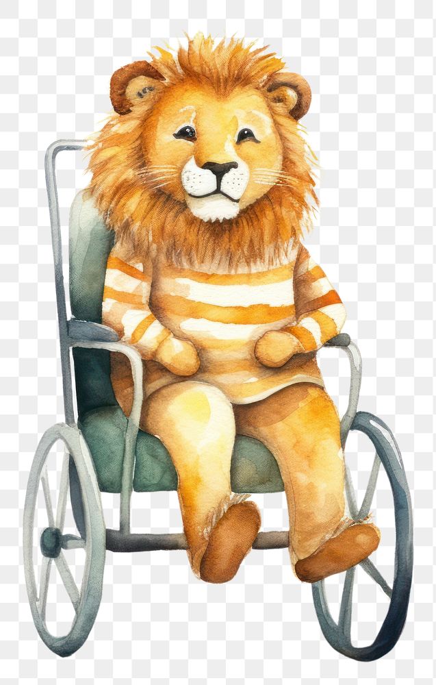 PNG Chair wheelchair mammal animal. AI generated Image by rawpixel.