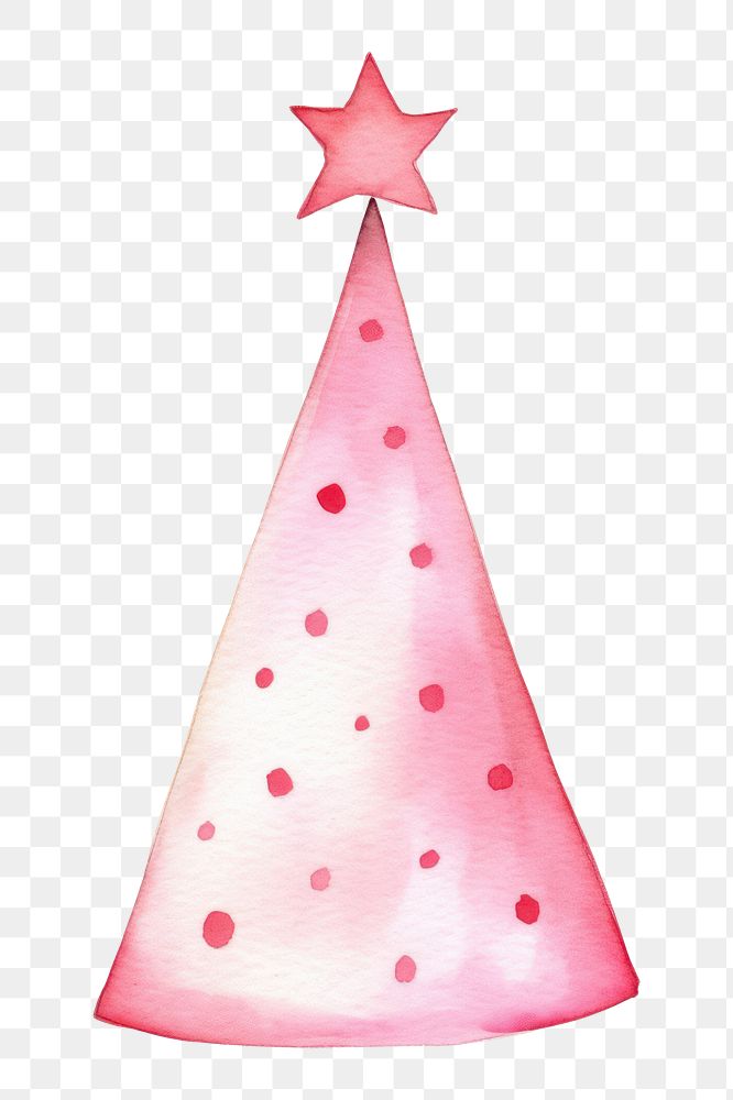 PNG Pink birthday hat white background illuminated celebration. 