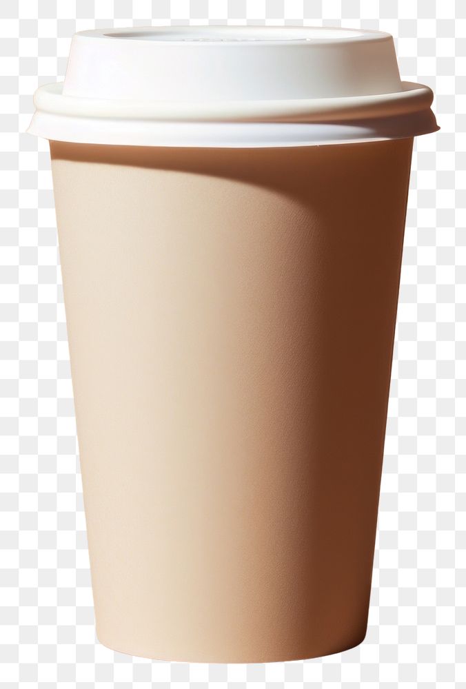 PNG White paper cup hot coffee brown mug. 