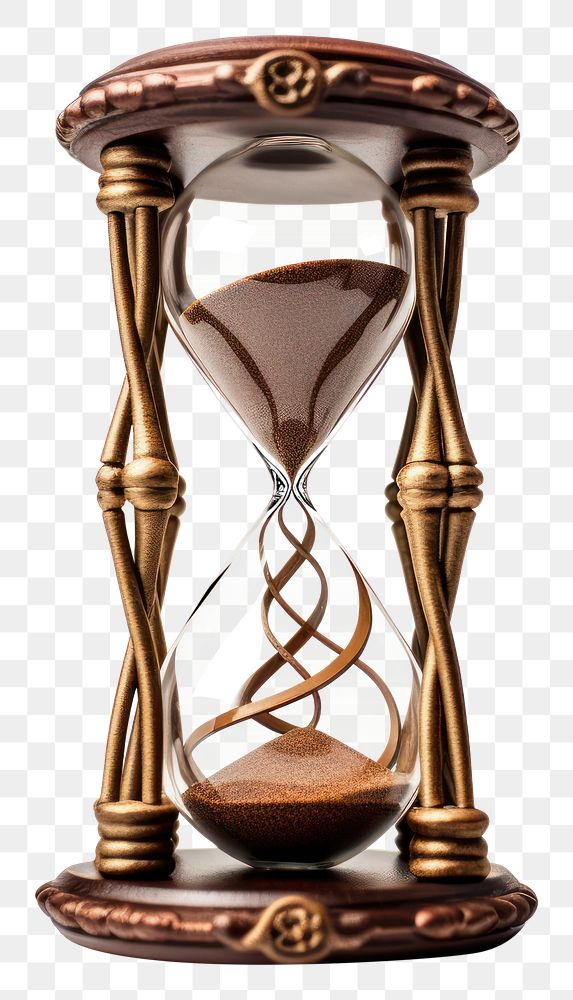 PNG Hourglass white background deadline lighting. AI generated Image by rawpixel.
