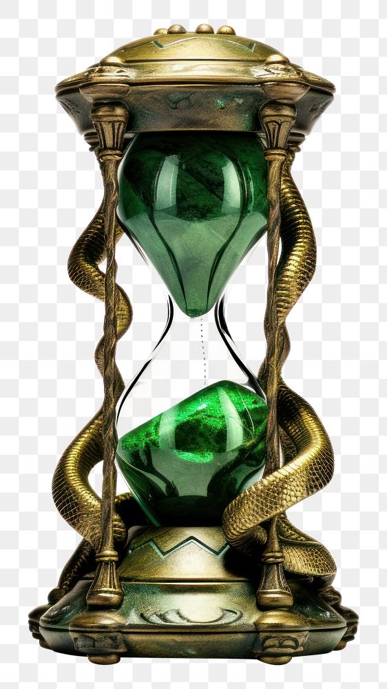 PNG Hourglass green white background lighting