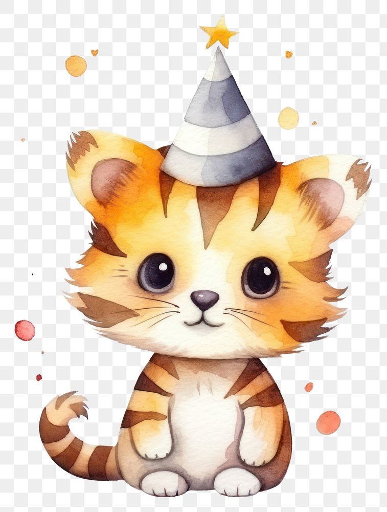 PNG Little tiger hat art representation. AI generated Image by rawpixel.
