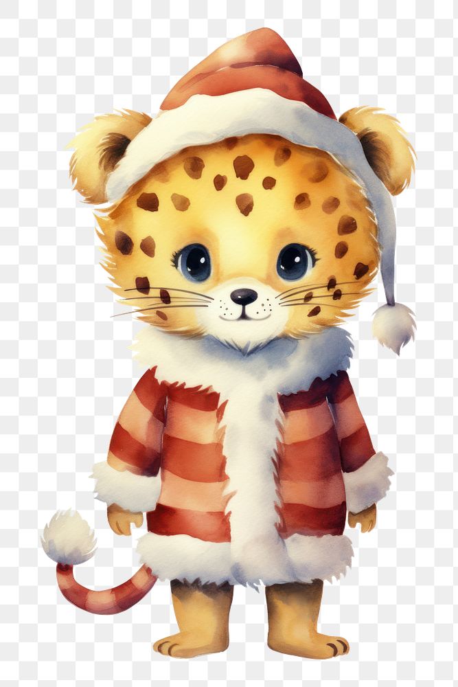 PNG Cute cheetah cartoon representation celebration. AI generated Image by rawpixel.