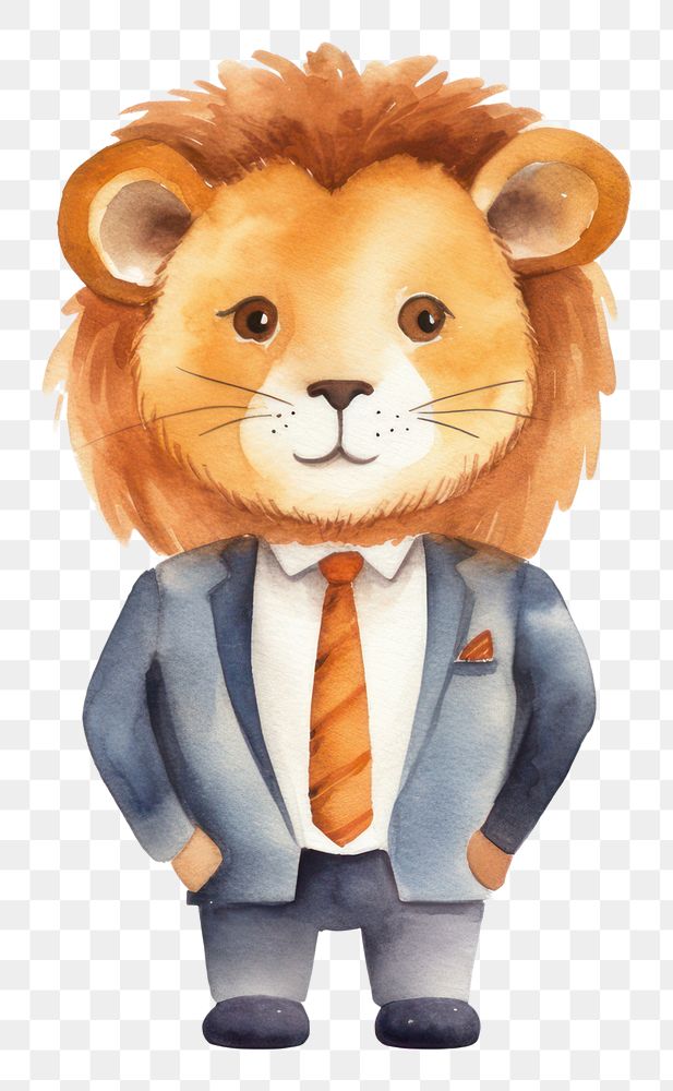 PNG Lion businessperson animal toy representation. AI generated Image by rawpixel.