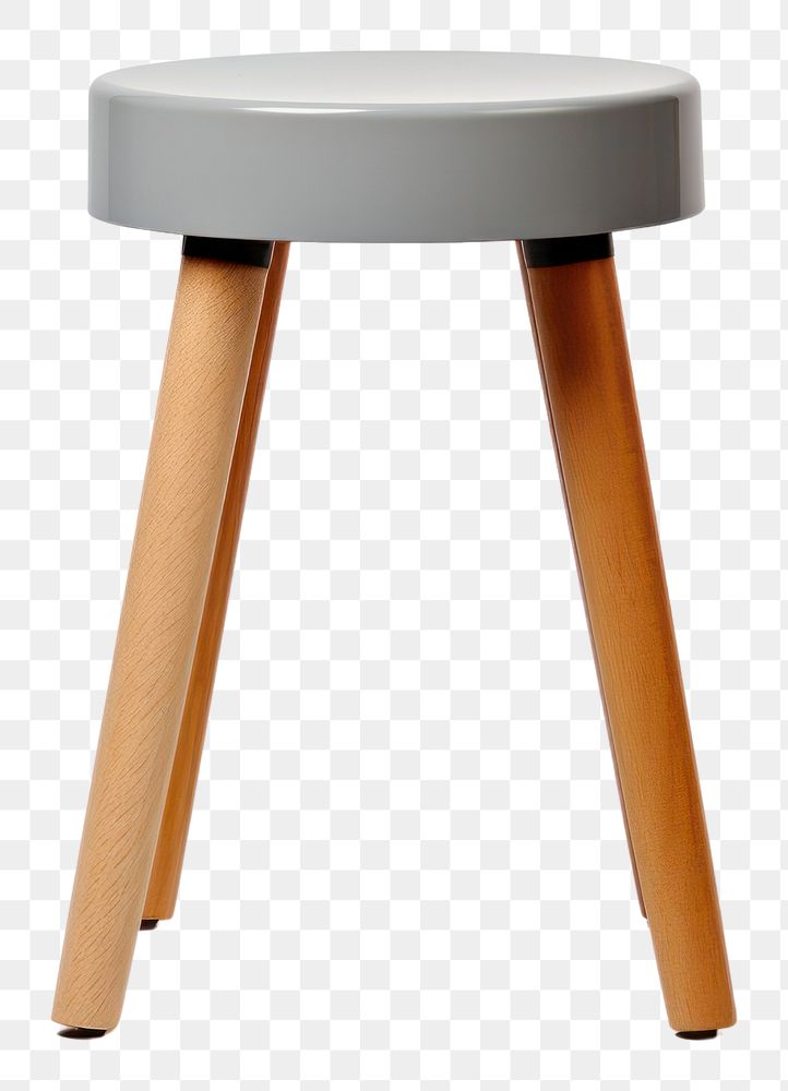 PNG  A modern grey stool furniture chair . AI generated Image by rawpixel.