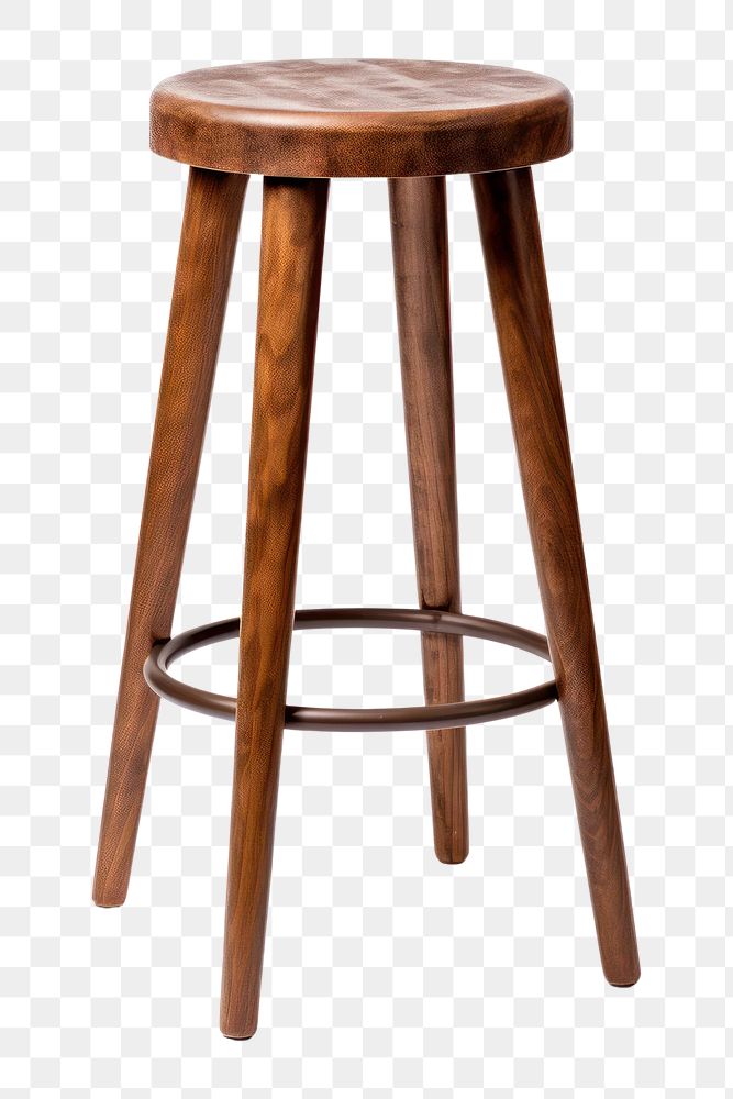 PNG Tall wooden bar furniture stool chair. AI generated Image by rawpixel.