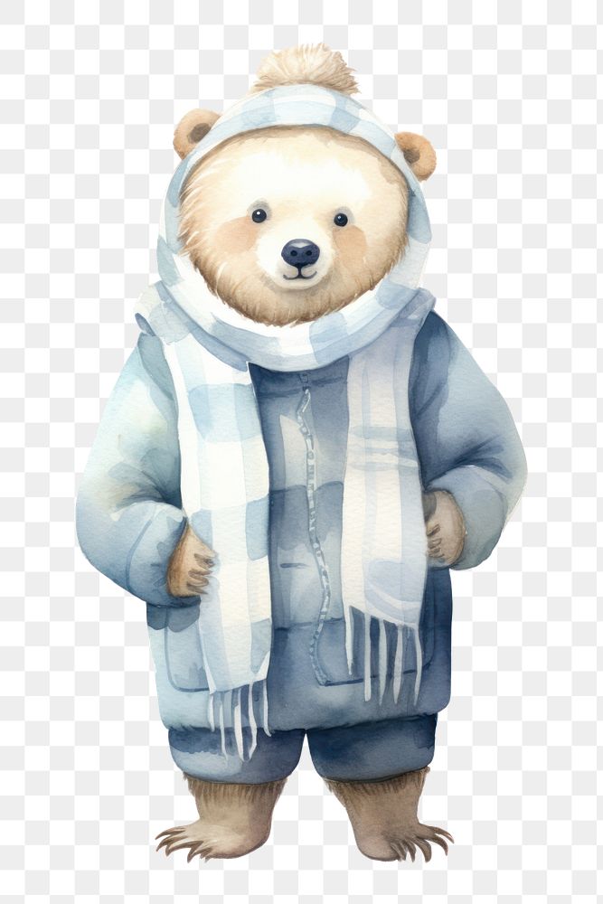 PNG Polar bear toy representation outerwear. AI generated Image by rawpixel.