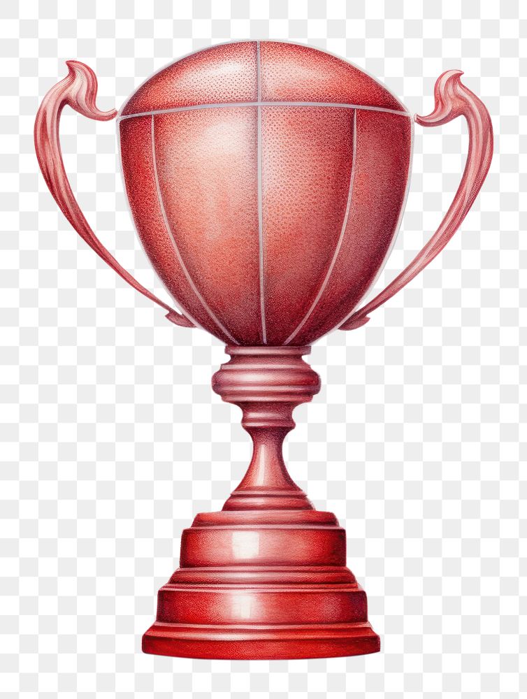 PNG  Trophy football achievement success trophy red basketball. AI generated Image by rawpixel.