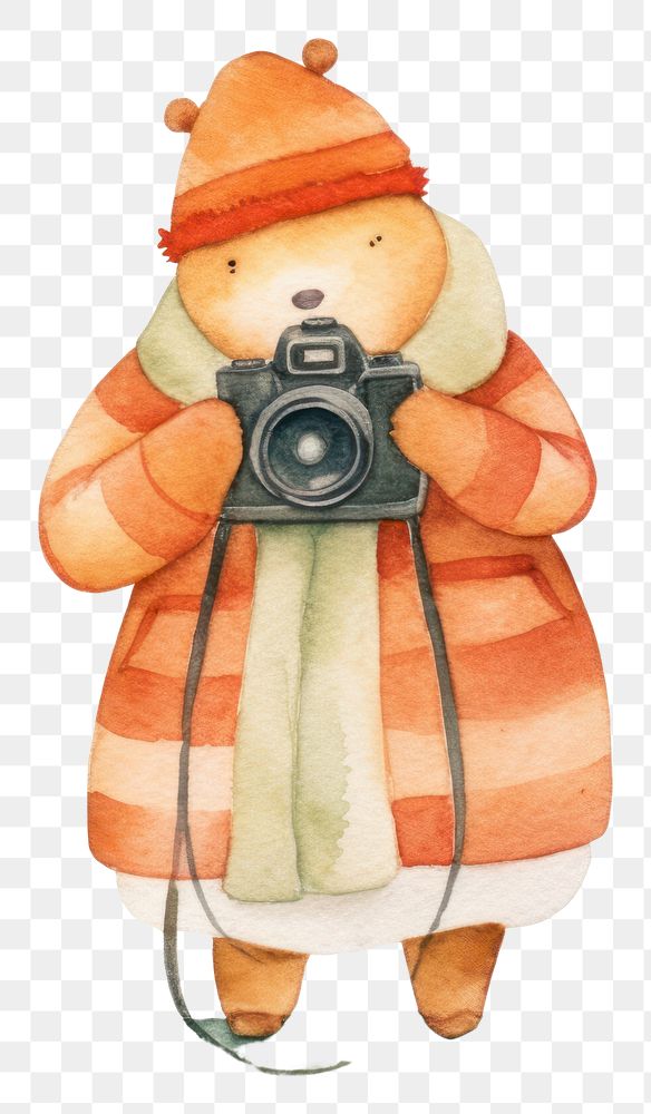 PNG Capybara photographer cartoon  