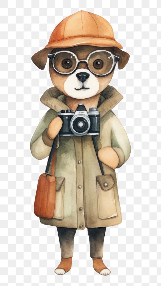 PNG Dog photographer cartoon camera. AI generated Image by rawpixel.