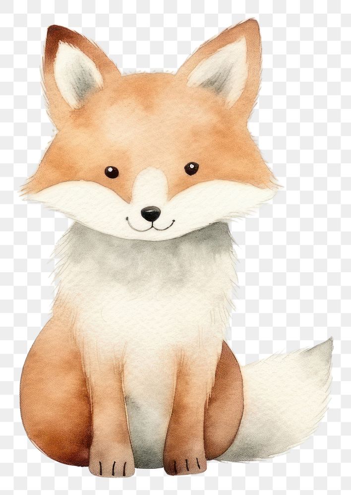 PNG Fox animal wildlife cartoon. AI generated Image by rawpixel.