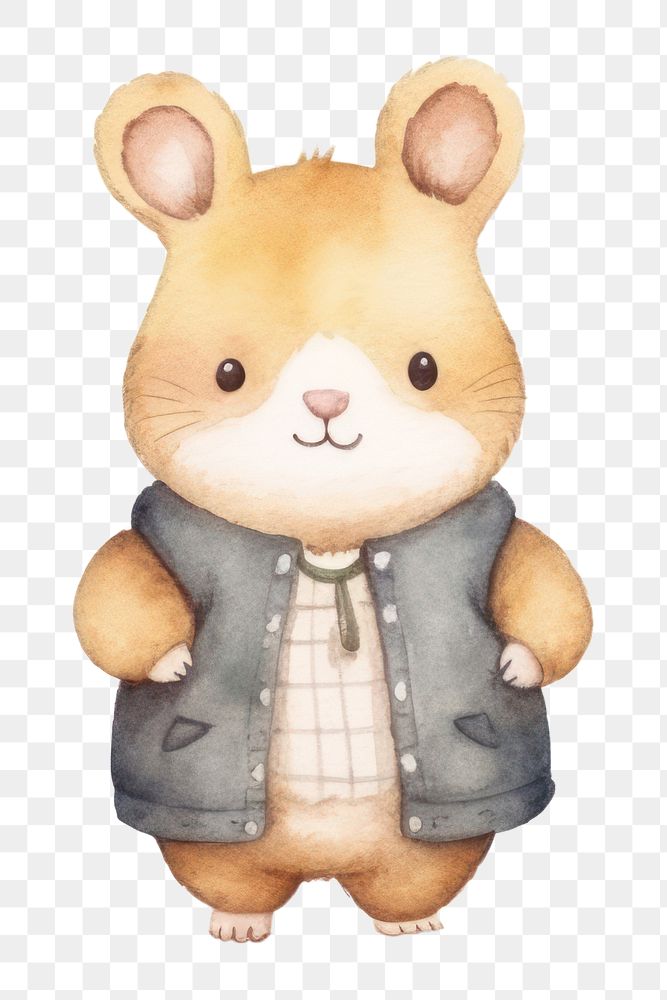 PNG Hamster family figurine cartoon animal. 