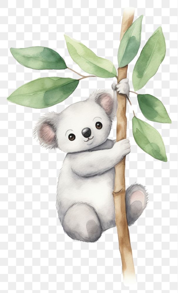 PNG Koala cartoon nature mammal. AI generated Image by rawpixel.