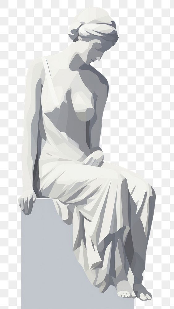PNG A Greek sculpture drawing statue sketch. AI generated Image by rawpixel.