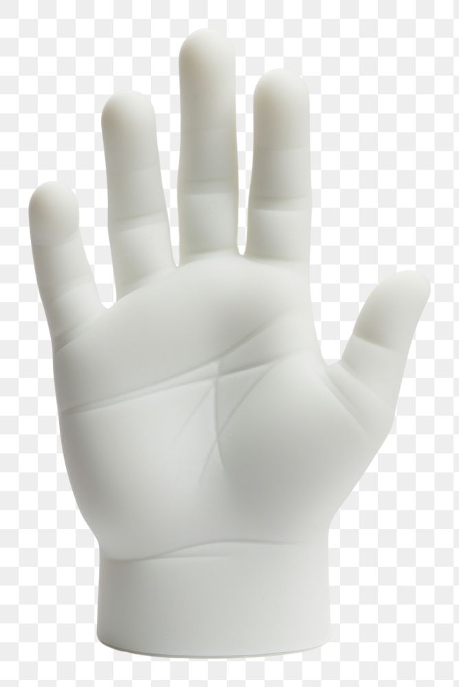 PNG Hand figure glove white white background. AI generated Image by rawpixel.